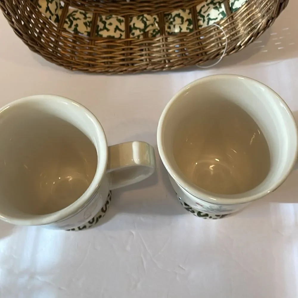 Christmas mug set with basket